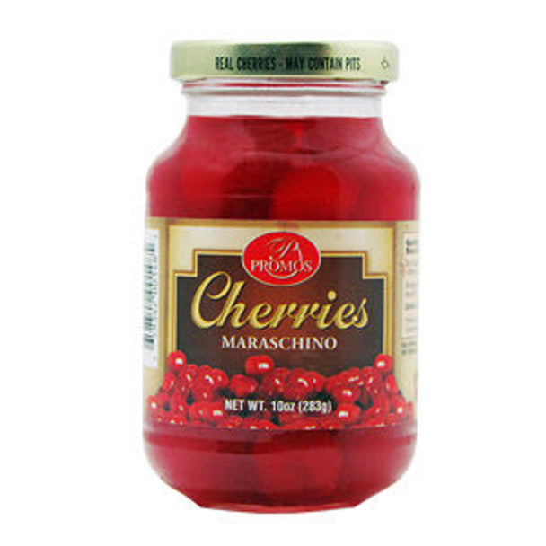 Promos, Plain Maraschino Cherries. 10Oz