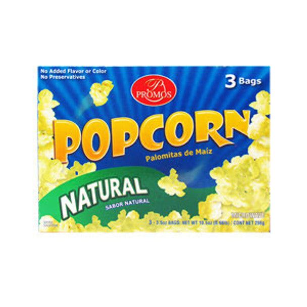 Promos, Microwave Pop Corn-Natural Flavor. Case of 12x3-Pk/ 3.5Oz. EXPIRE DEC 15 2023