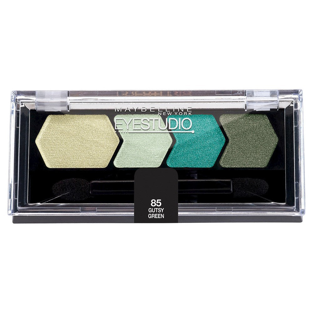 Maybelline Eye Studio Color Plush Silk Eyeshadow Quad - Gutsy Green