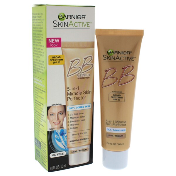 Garnier Skin Skinactive BB Cream Oil-Free Face Moisturizer, Light/Medium 2oz