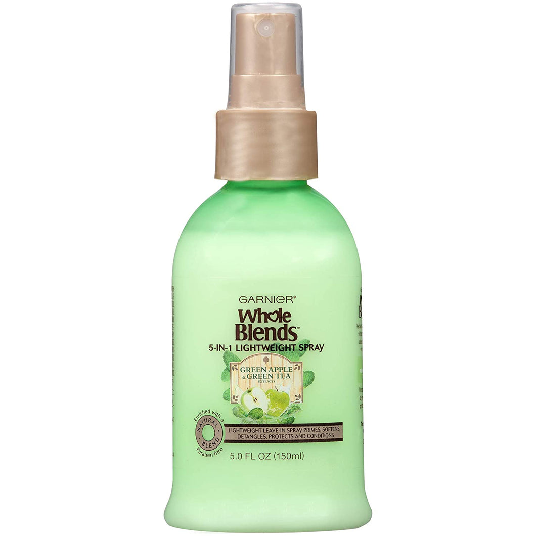 Garnier Whole Blends Refreshing 5-in-1 Lightweight Detangler Spray, Normal Hair, 5oz